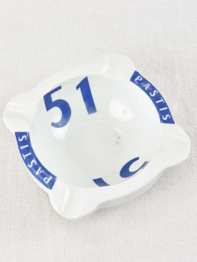 1960s Pastis 51 ashtray - blue and white 8¾"