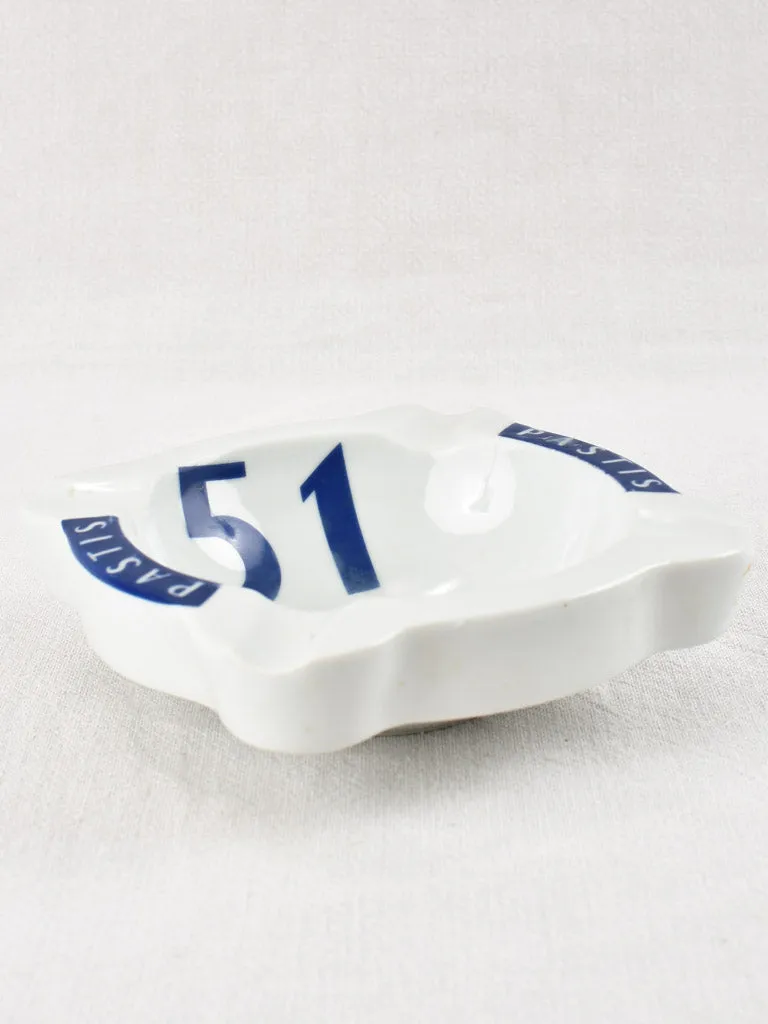 1960s Pastis 51 ashtray - blue and white 8¾"