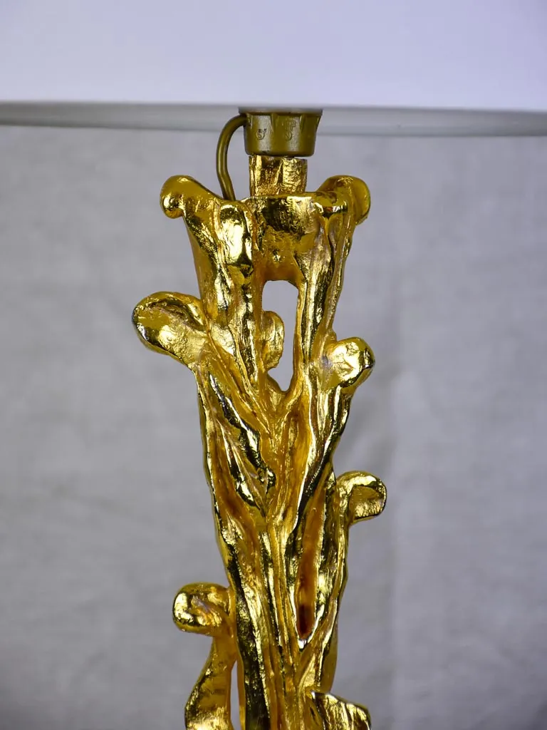 1990's gilded bronze lamp attributed to Pierre Casanove