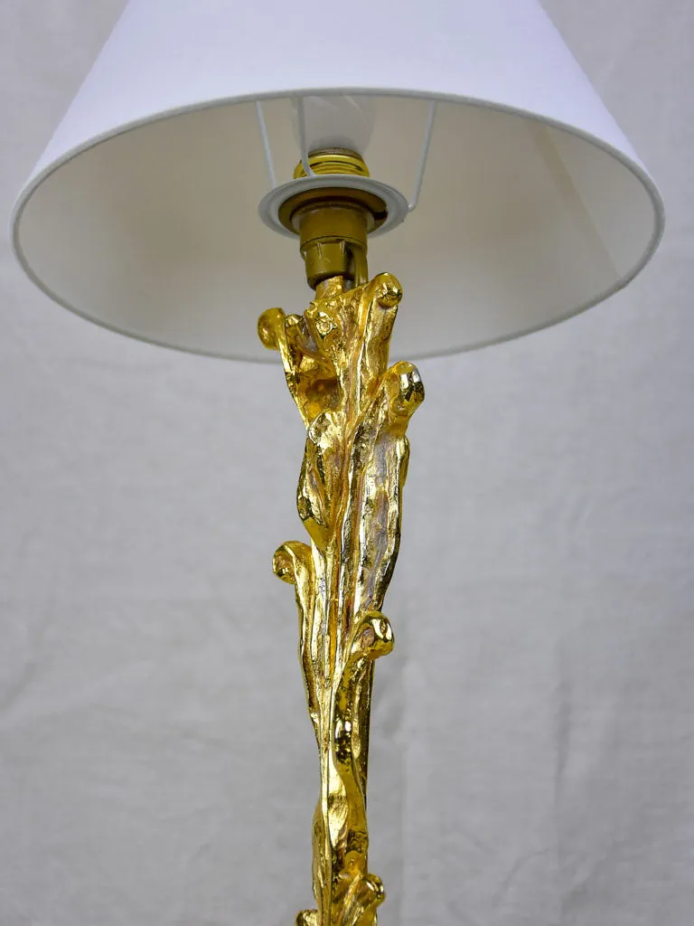 1990's gilded bronze lamp attributed to Pierre Casanove