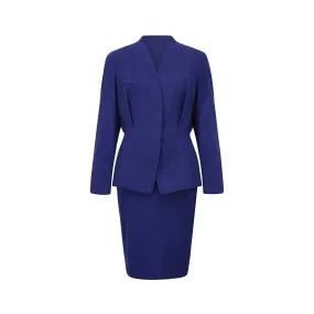 1990s Thierry Mugler Electric Blue Skirt Suit