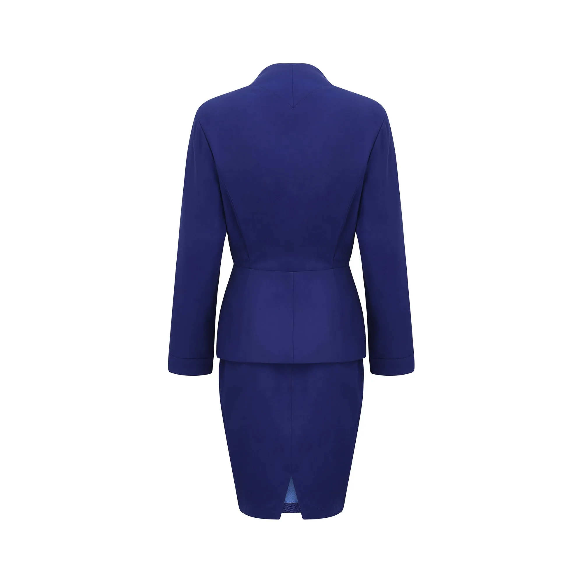 1990s Thierry Mugler Electric Blue Skirt Suit