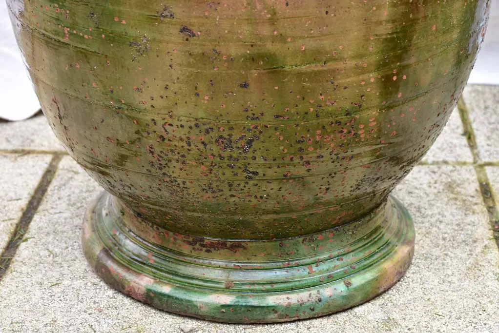 19th Century Anduze olive jar with green glaze - medium 28¼"