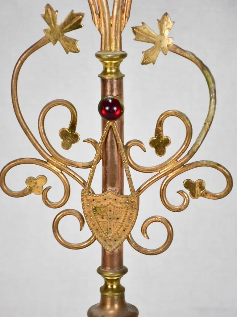 19th Century French church candlestick - 7 places 25½"