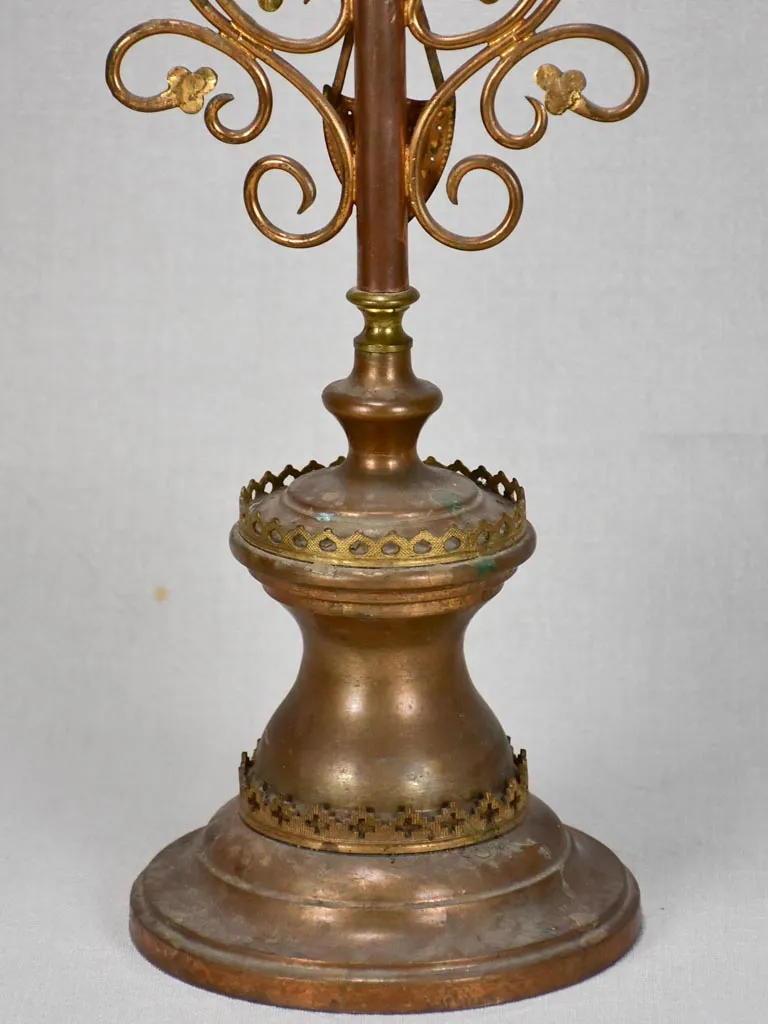 19th Century French church candlestick - 7 places 25½"