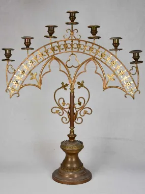 19th Century French church candlestick - 7 places 25½"