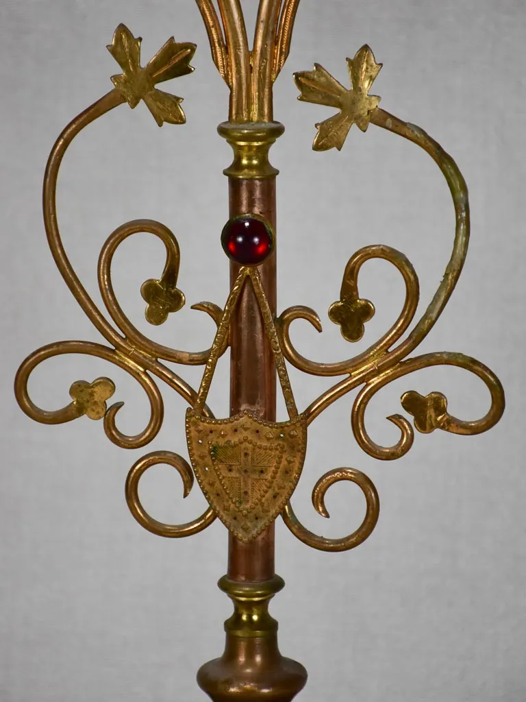 19th Century French church candlestick - 7 places 25½"