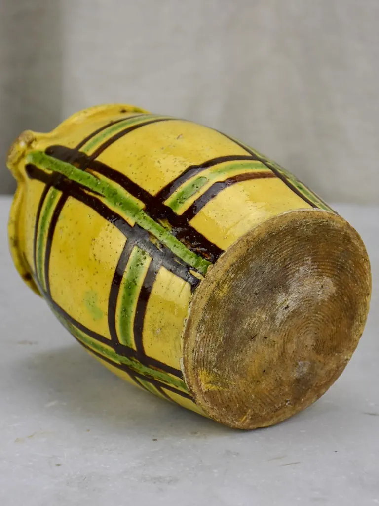 19th Century French milk / water pitcher with checkered pattern