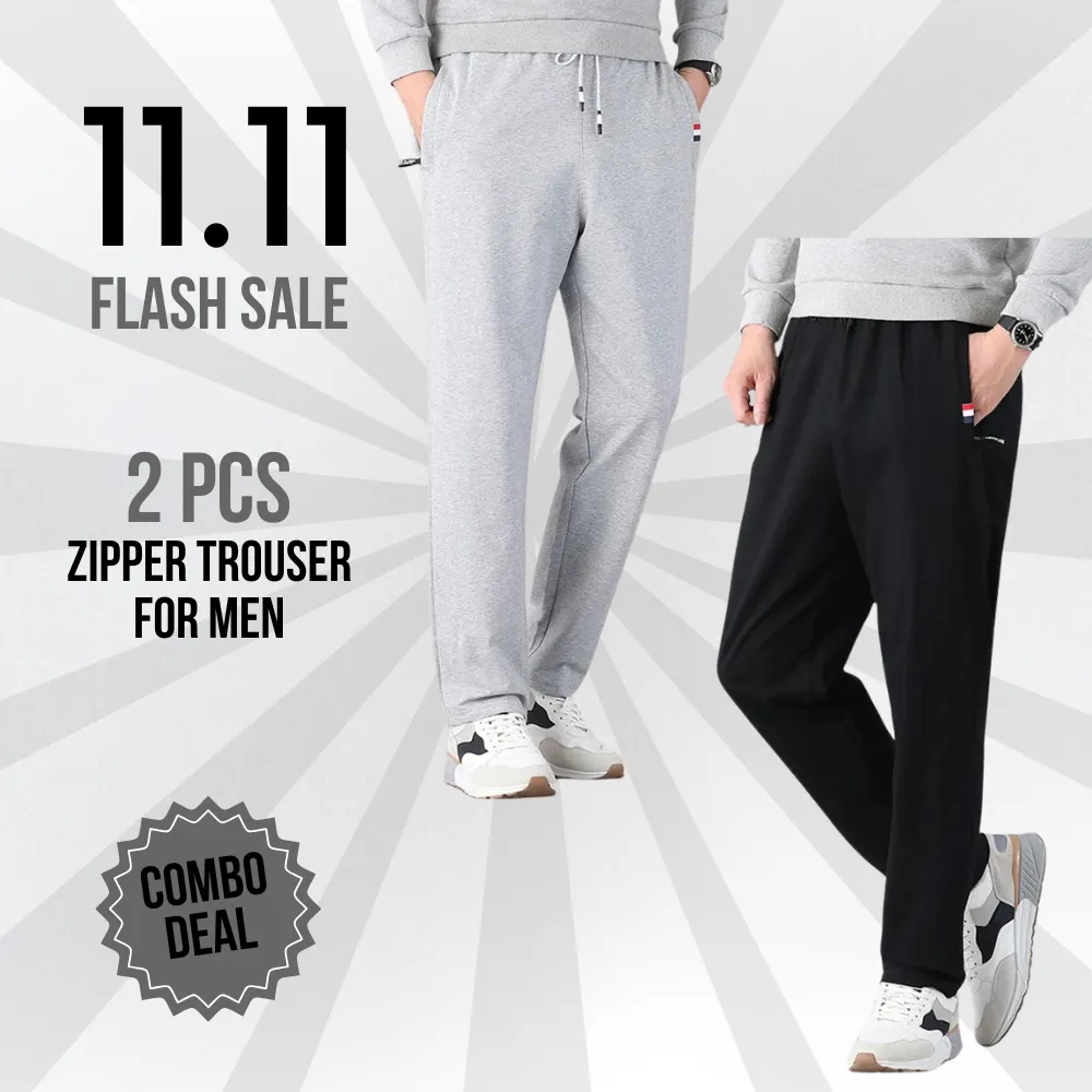 2 Pcs Combo Zipper Trouser