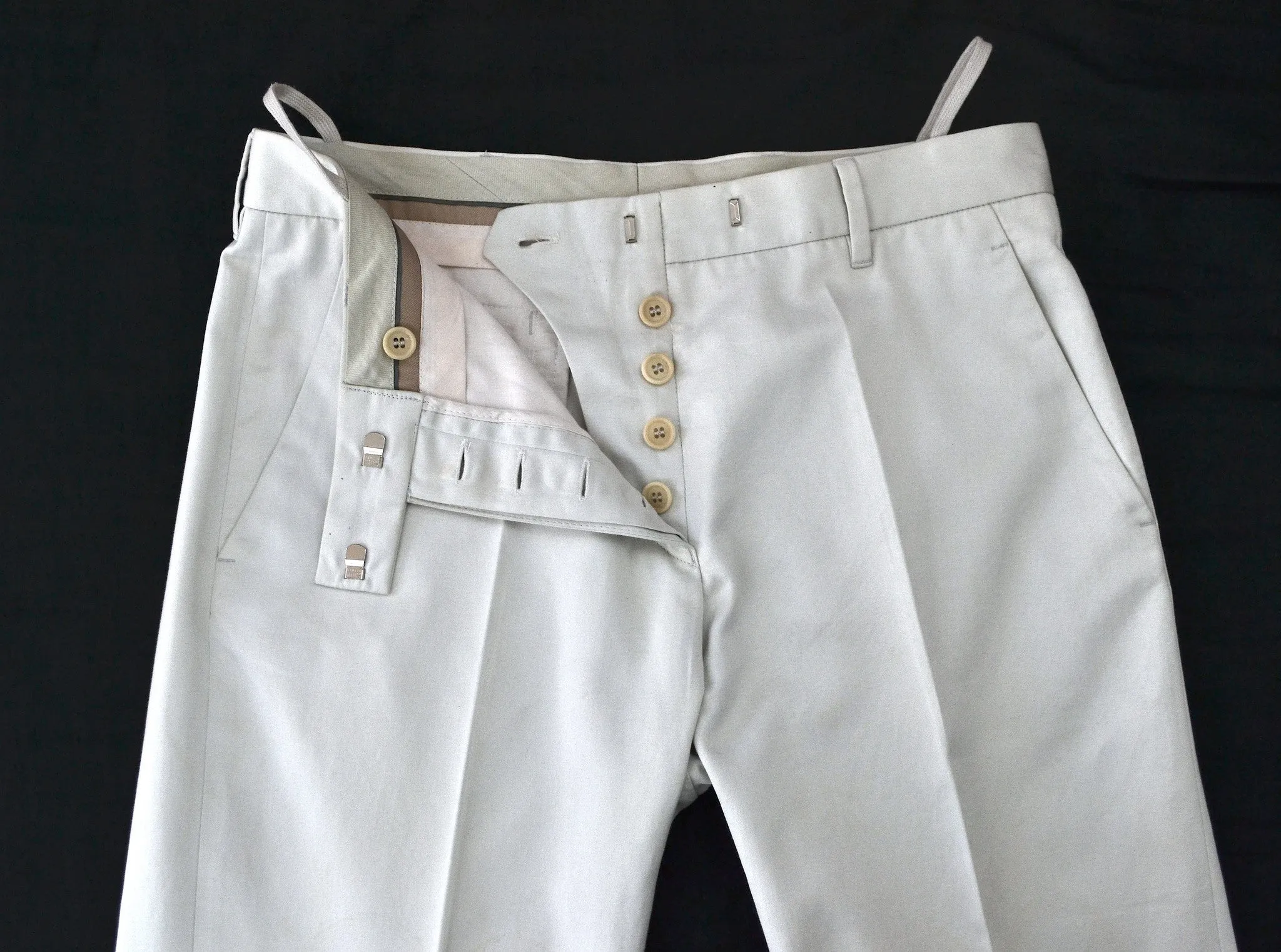 2002 Sateen Cotton Tailored Trousers