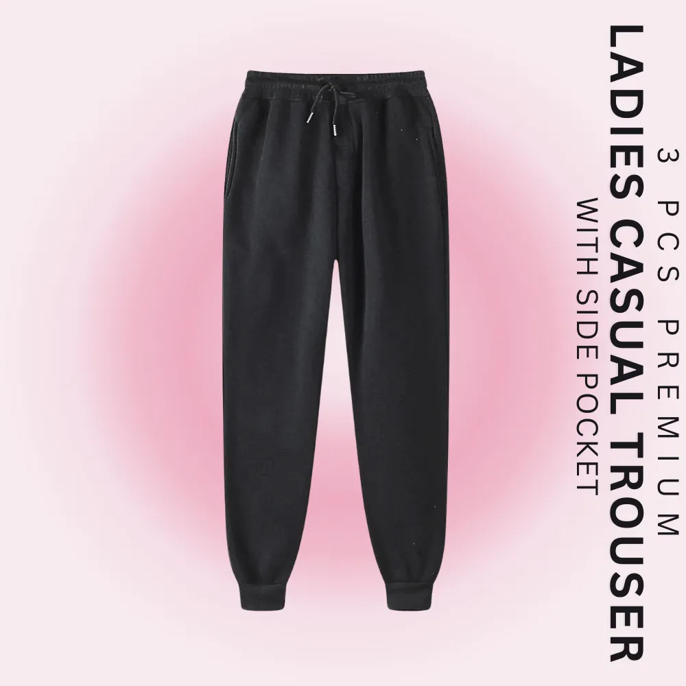 3 Pcs Ladies Casual Trouser Package 1 (Export LeftOver)