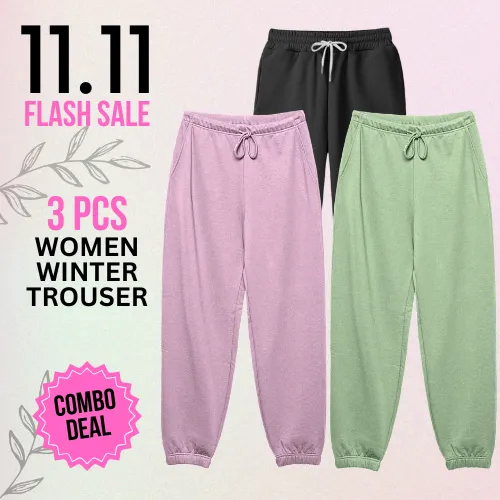 3 Pcs Ladies Winter Trouser Package (Export LeftOver)