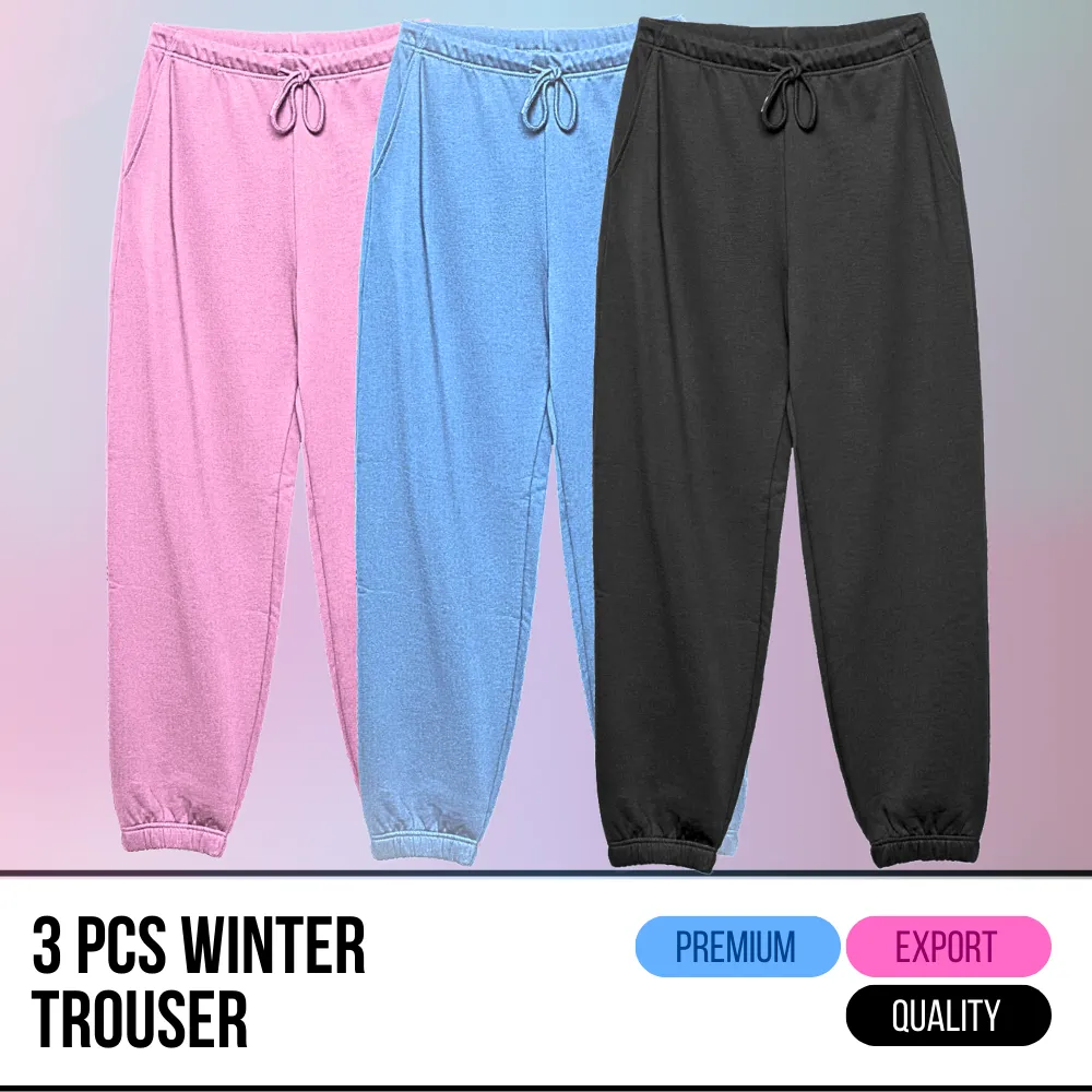 3 Pcs Ladies Winter Trouser Package (Export Quality) Package #1