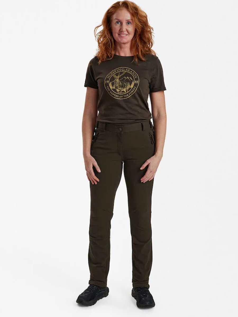 30% OFF DEERHUNTER Lady Ann Full Stretch Trousers - Fallen Leaf - Size: UK 16 (EU44)