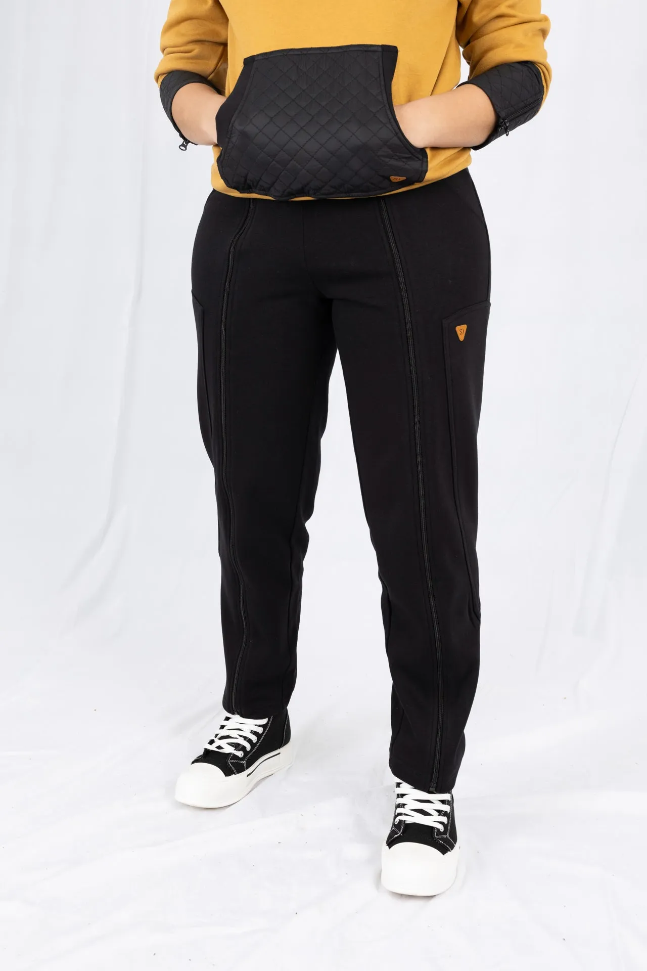 Adaptive Kids Sweatpants with Full-Leg Zippers for Easy Undressing