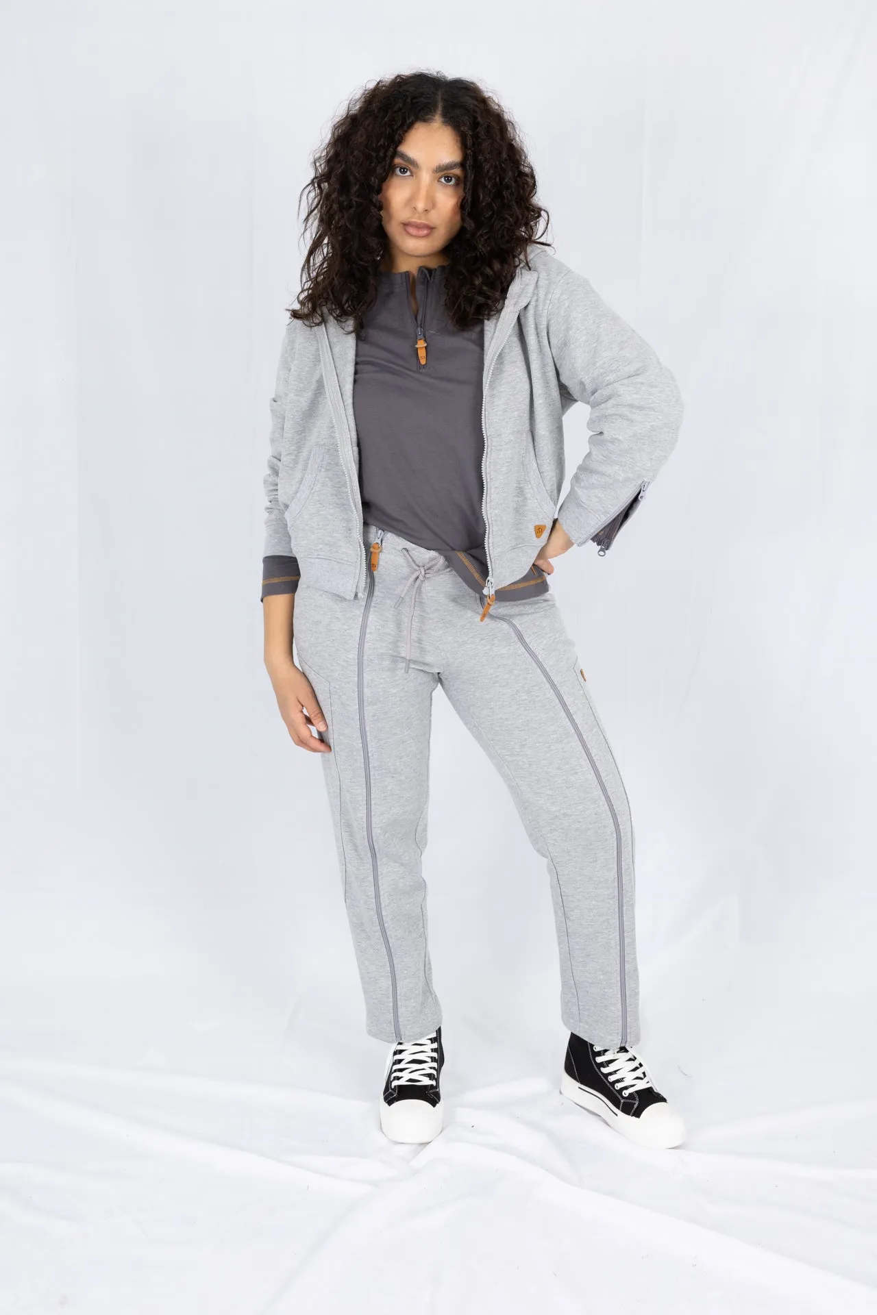 Adaptive Kids Sweatpants with Full-Leg Zippers for Easy Undressing