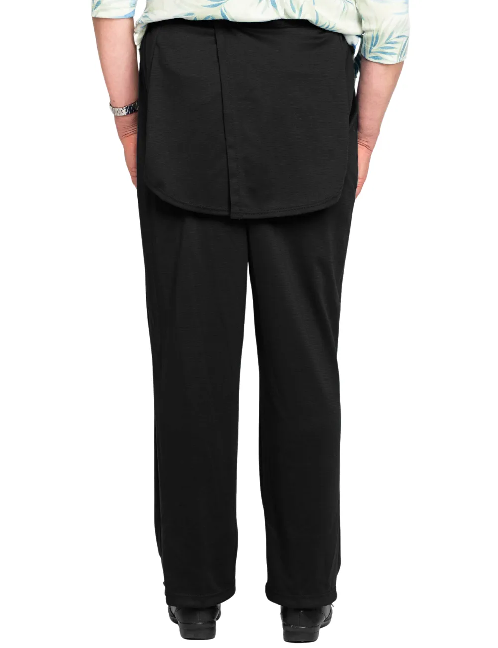 Adaptive Ladies' Cozy Knit Open Back Pants - Black