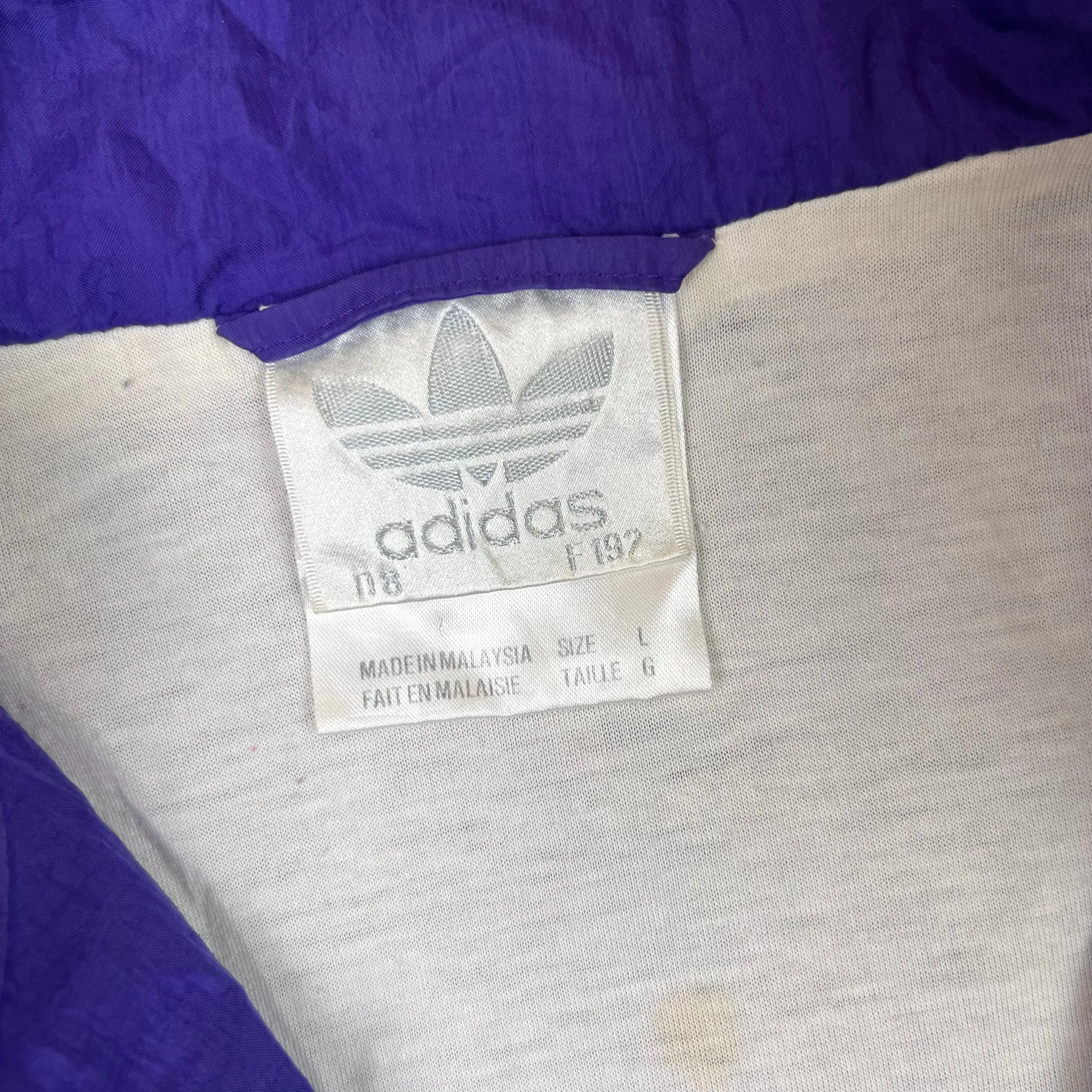 Adidas 90's Colourblock Track Jacket Purple Navy