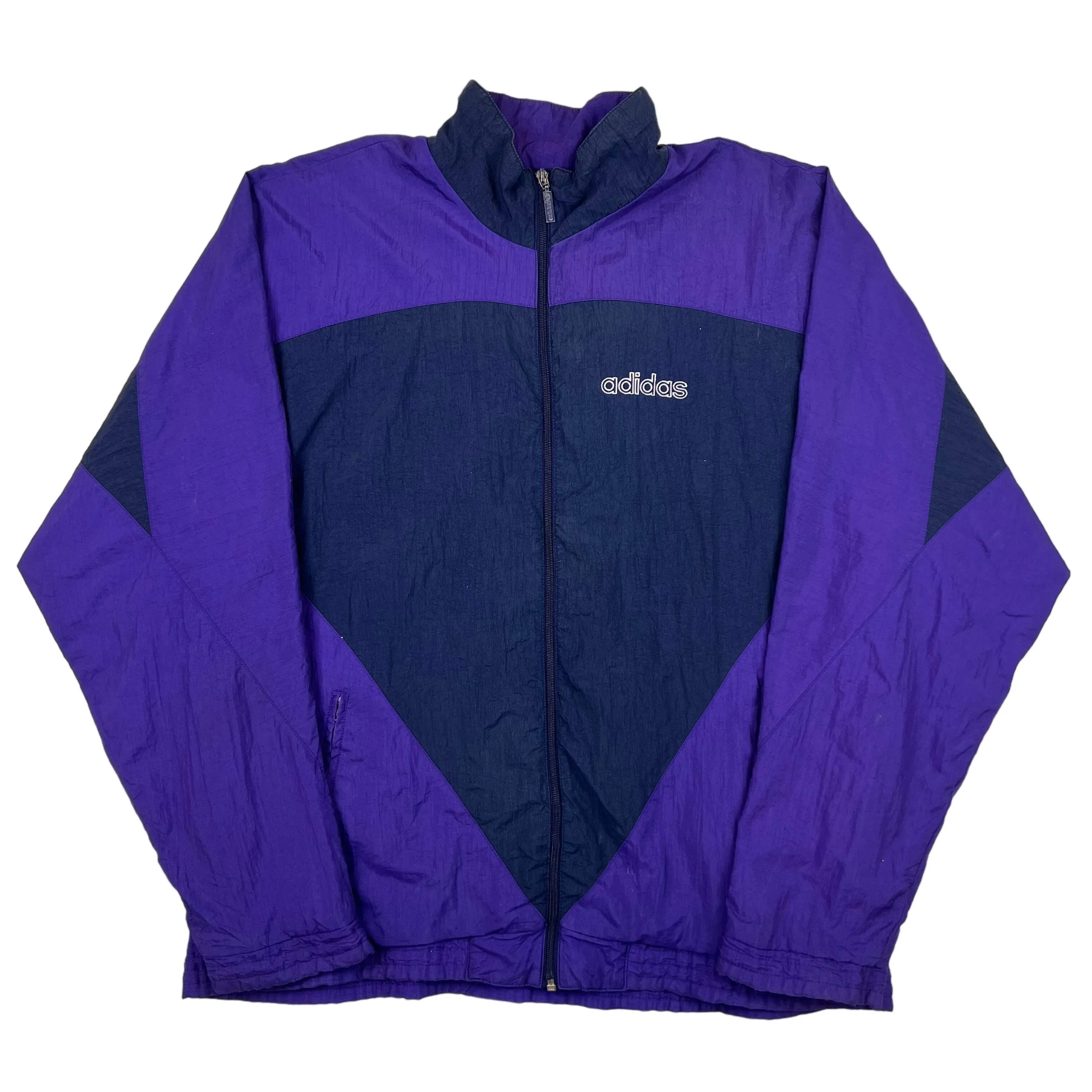 Adidas 90's Colourblock Track Jacket Purple Navy