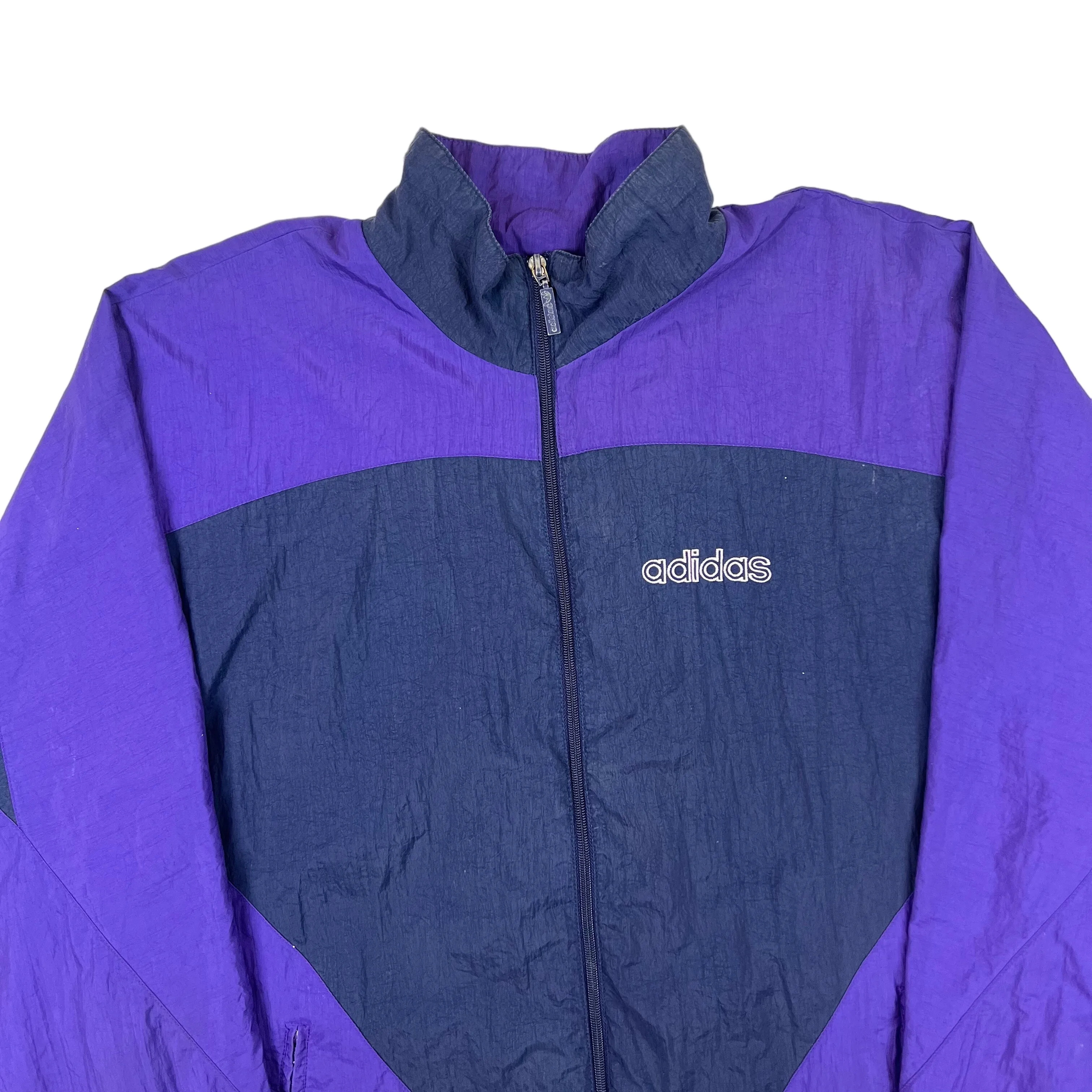 Adidas 90's Colourblock Track Jacket Purple Navy