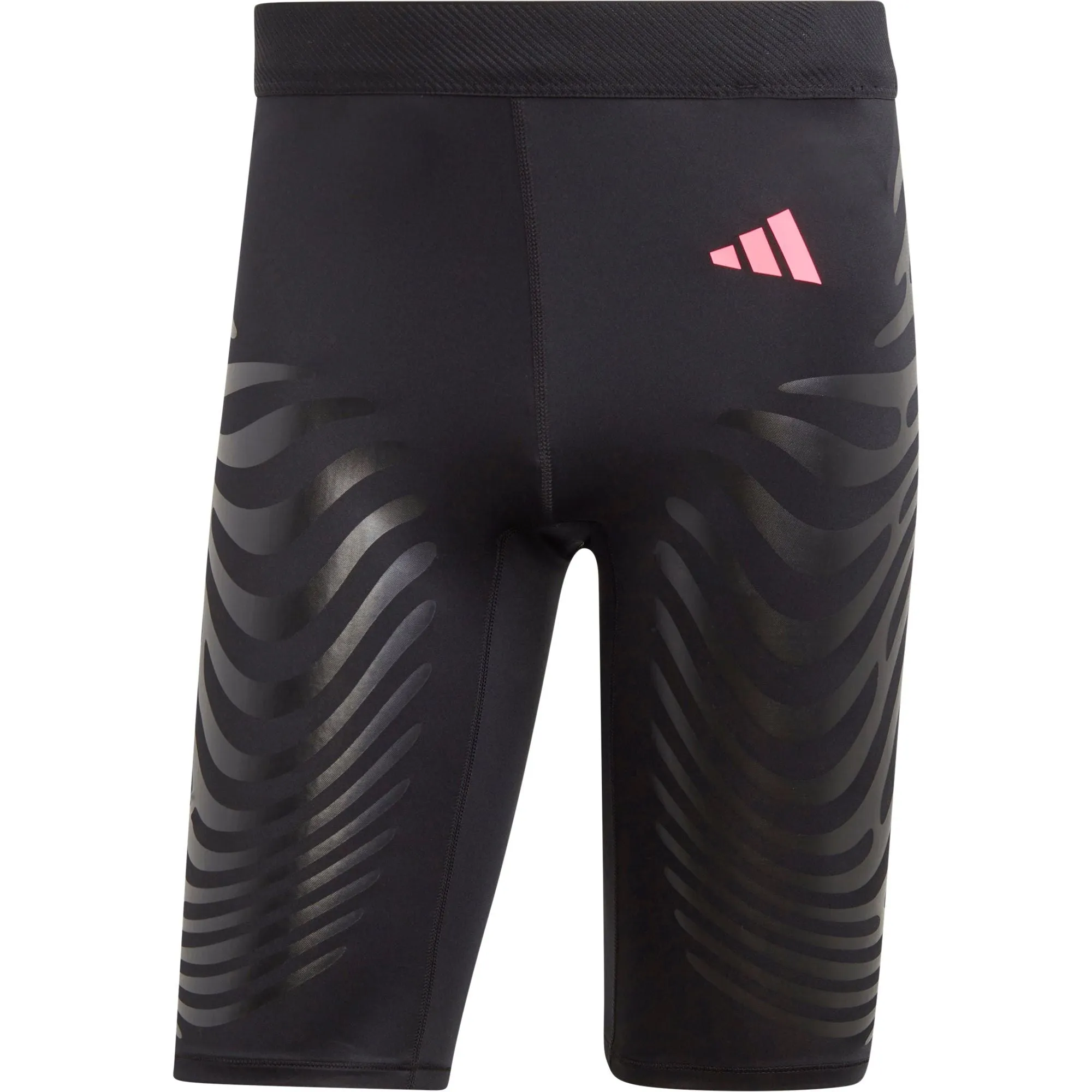 adidas Adizero Control Mens Short Running Tights - Black