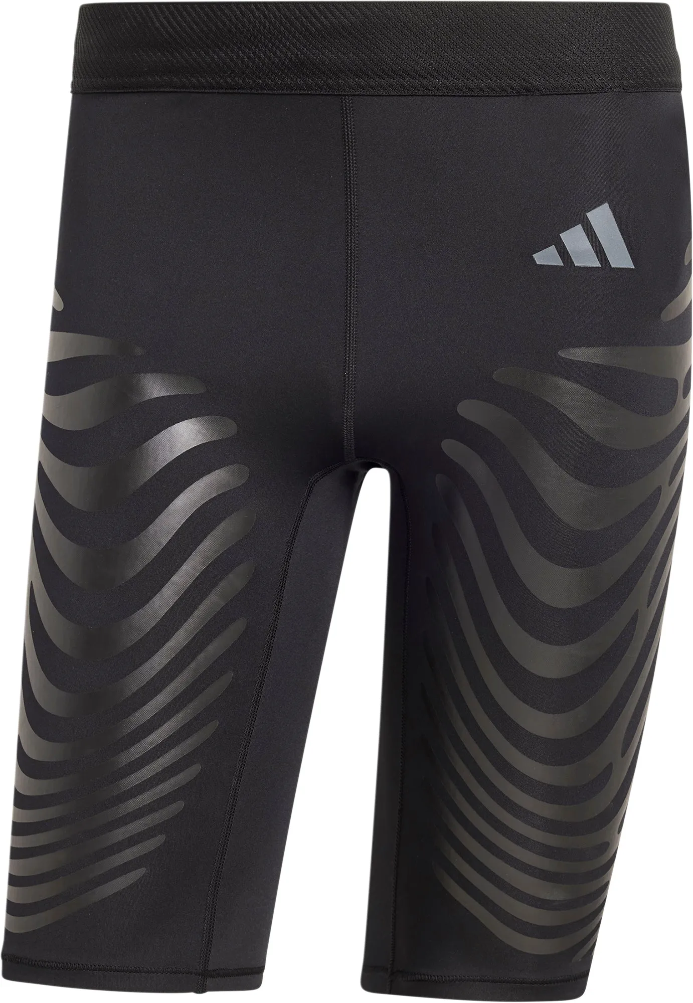 adidas Adizero Control Mens Short Running Tights - Black