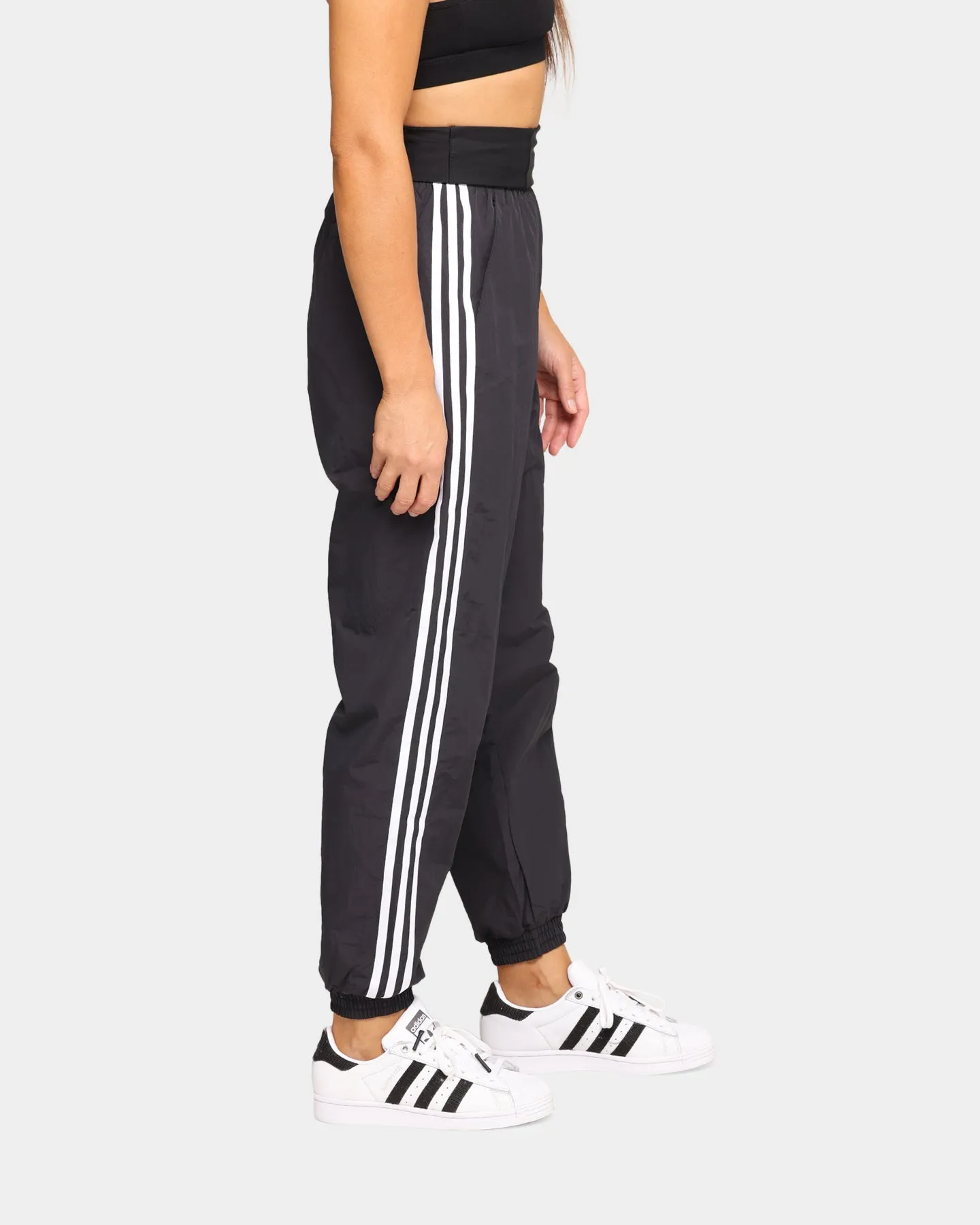 Adidas Double-Waistband Fashion Track Pants Black