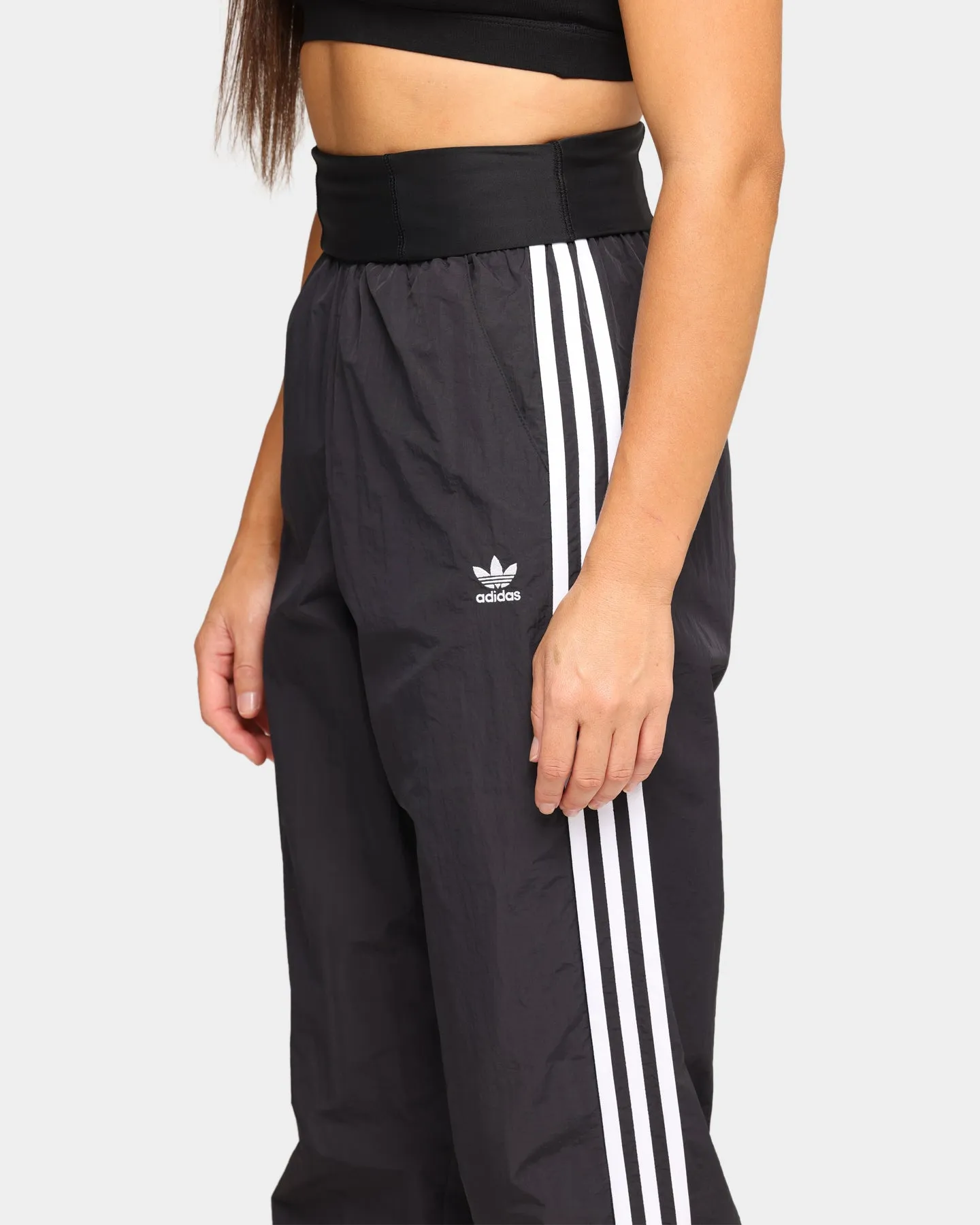 Adidas Double-Waistband Fashion Track Pants Black