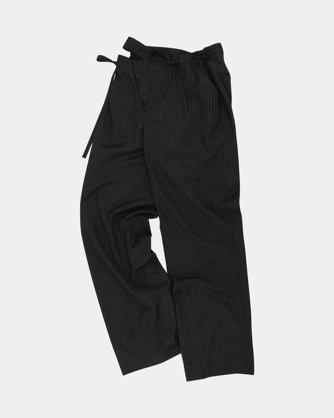 ADSB X OTTOLINGER STRIPE WOOL PANTS apa775w(BLACK)