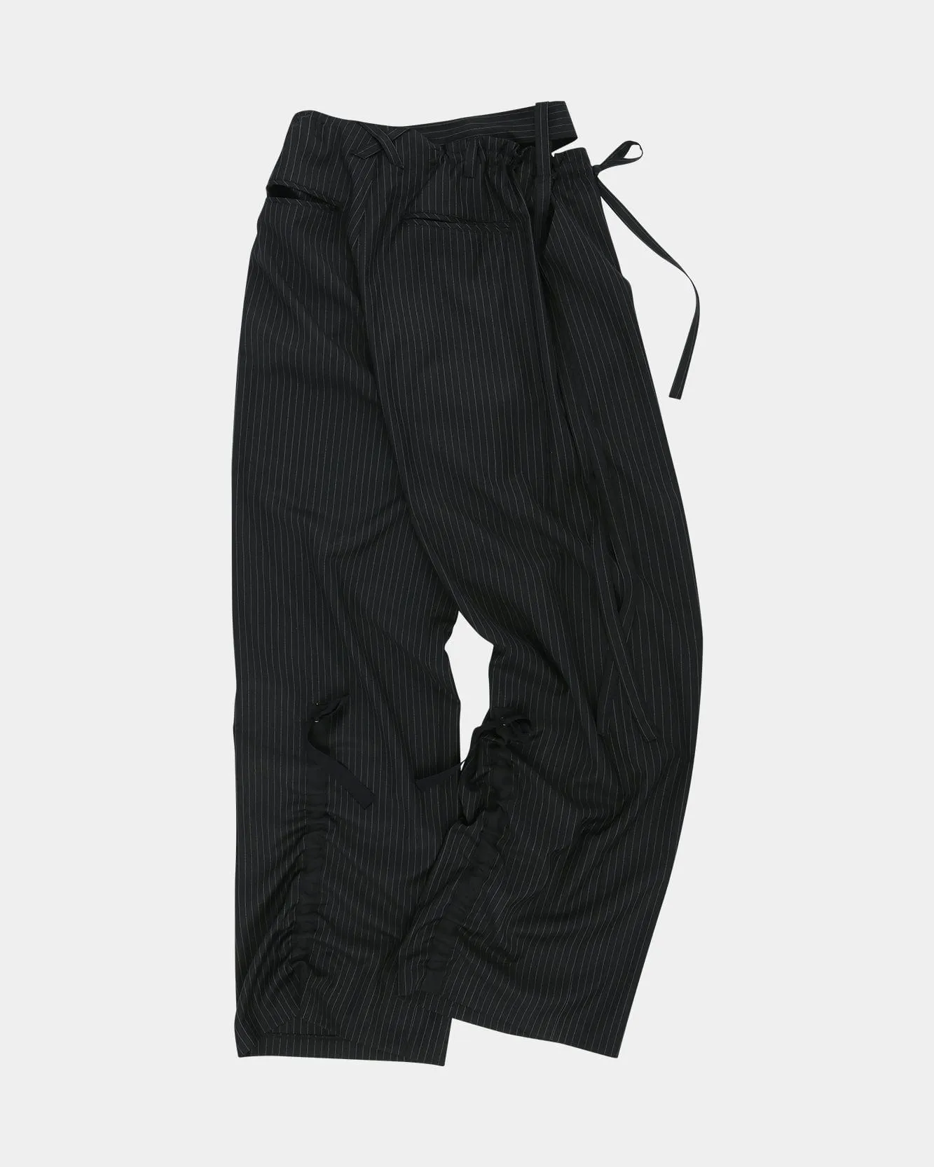 ADSB X OTTOLINGER STRIPE WOOL PANTS apa775w(BLACK)