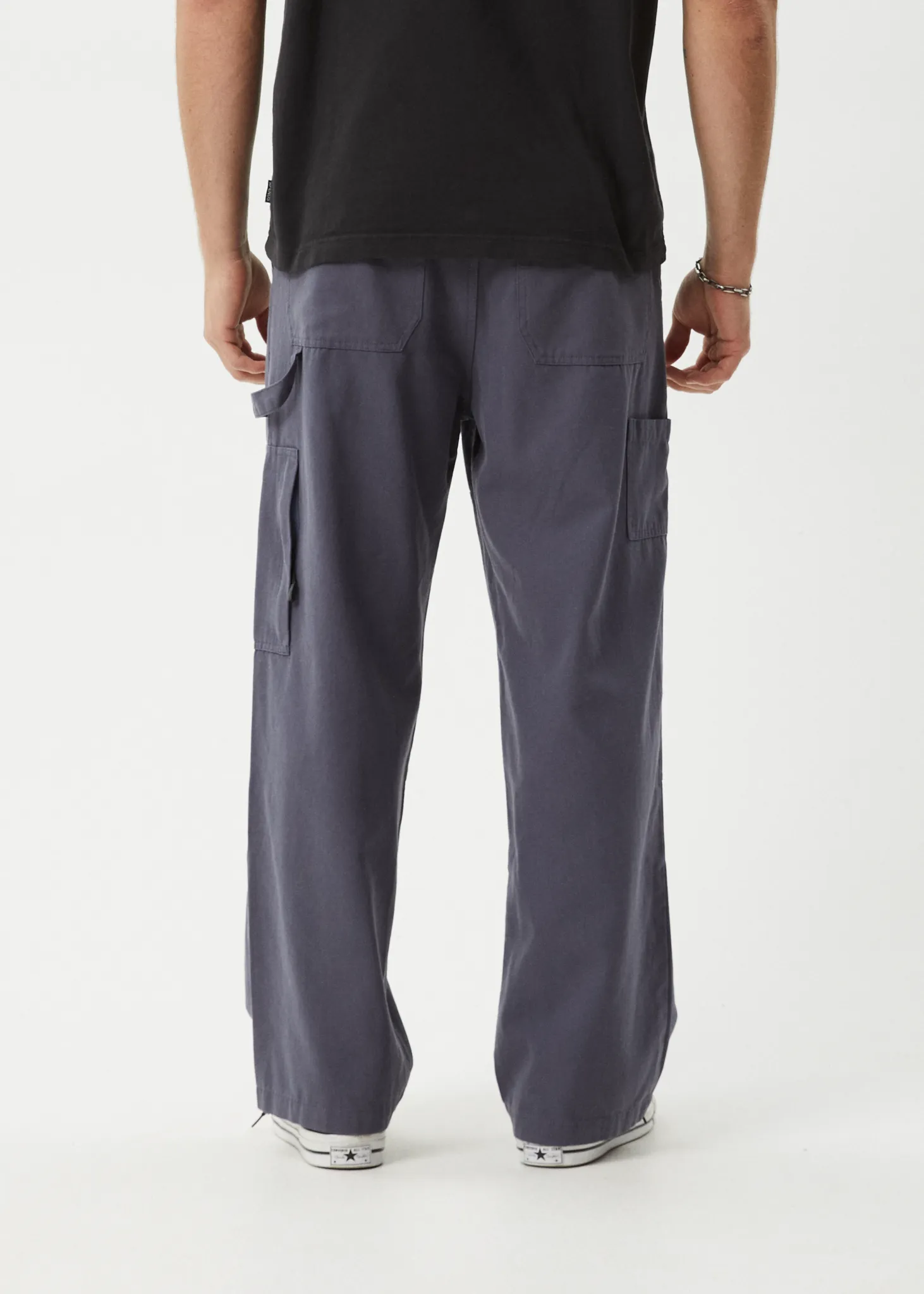 AFENDS Mens Richmond - Canvas Carpenter Pants - Marlin