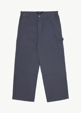 AFENDS Mens Richmond - Canvas Carpenter Pants - Marlin