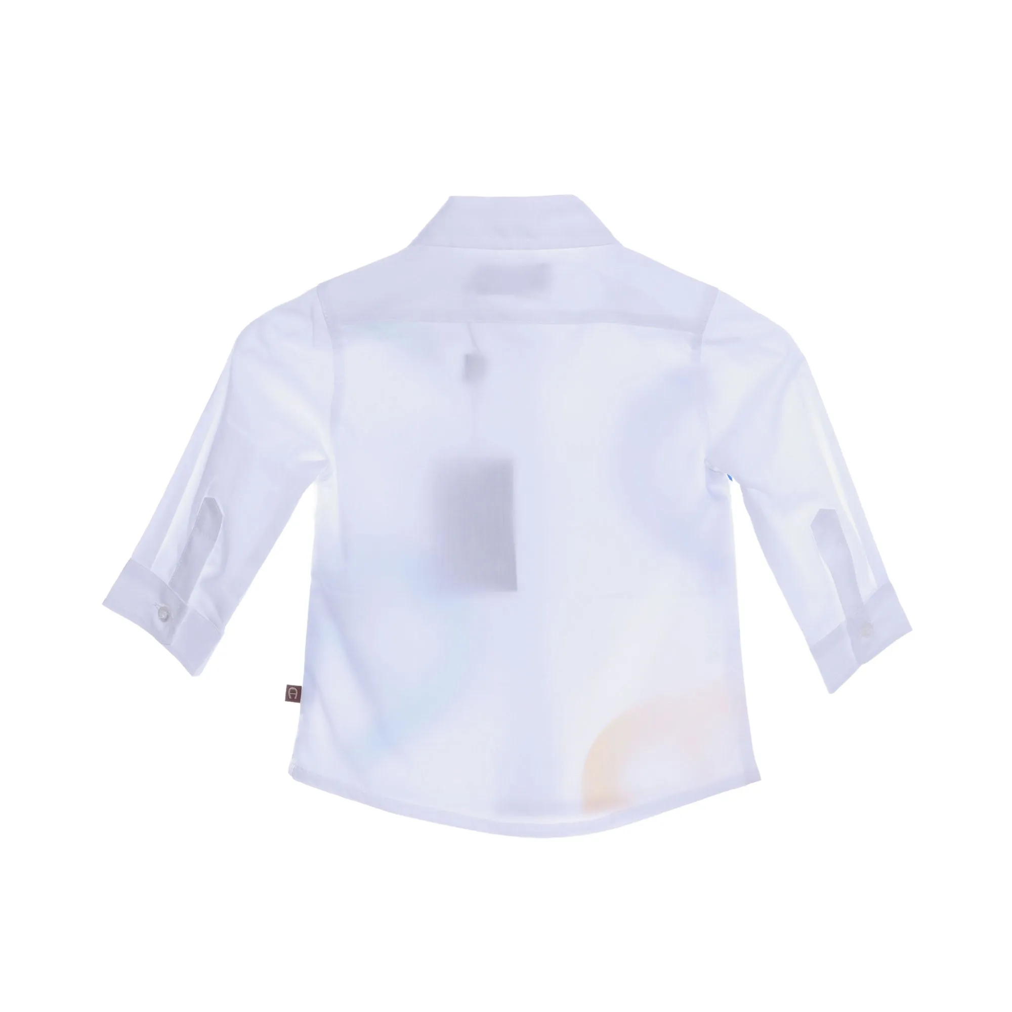 Aigner Kids Bright White & Denim Shirt and Trouser Set