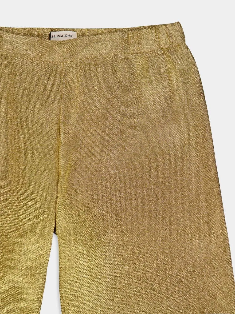 Alcestes Golden Wide-Leg Trousers