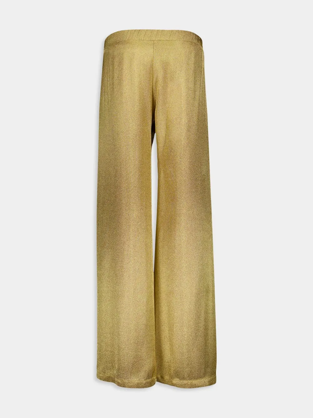 Alcestes Golden Wide-Leg Trousers