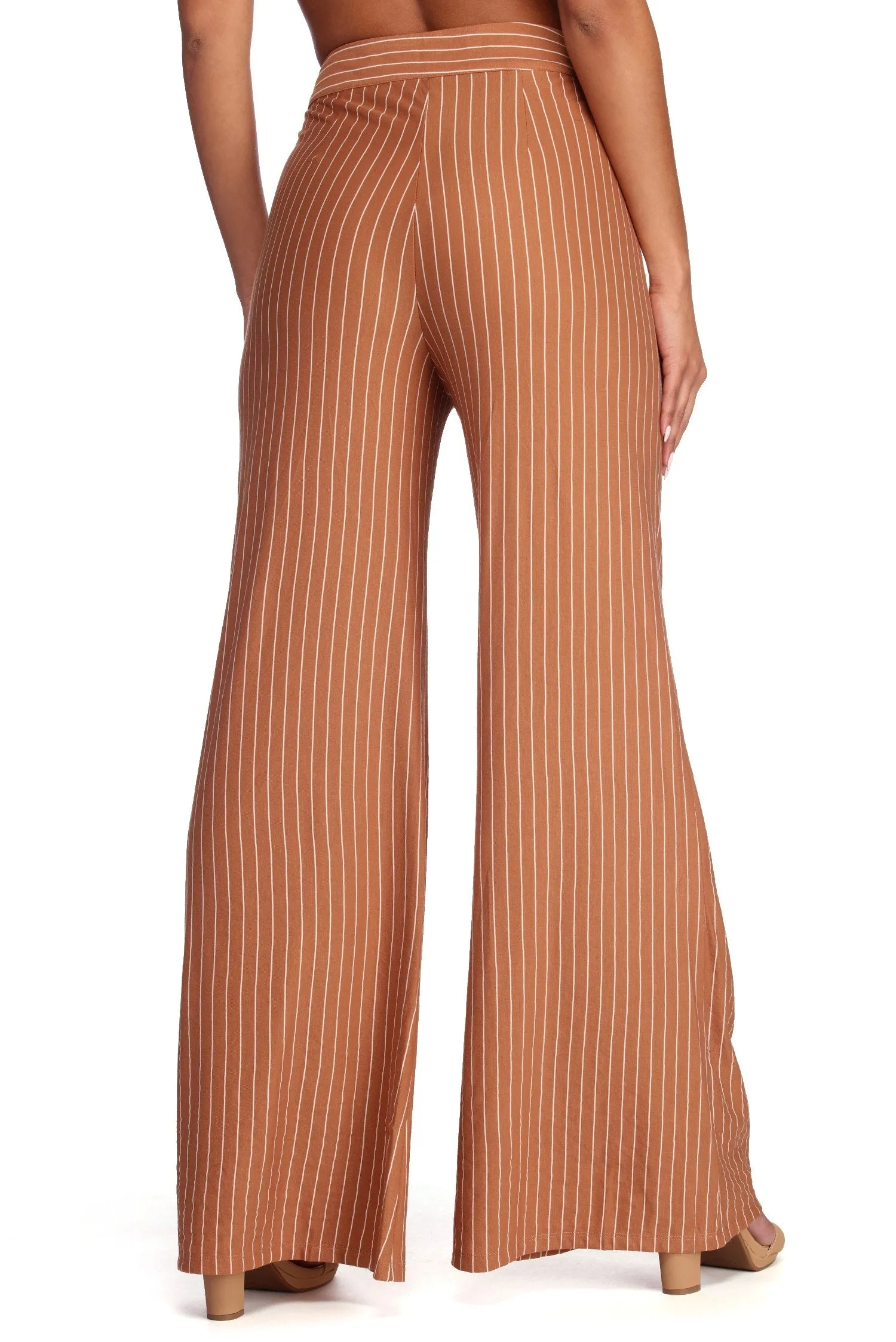 All About The Stripes Wide Leg Pants