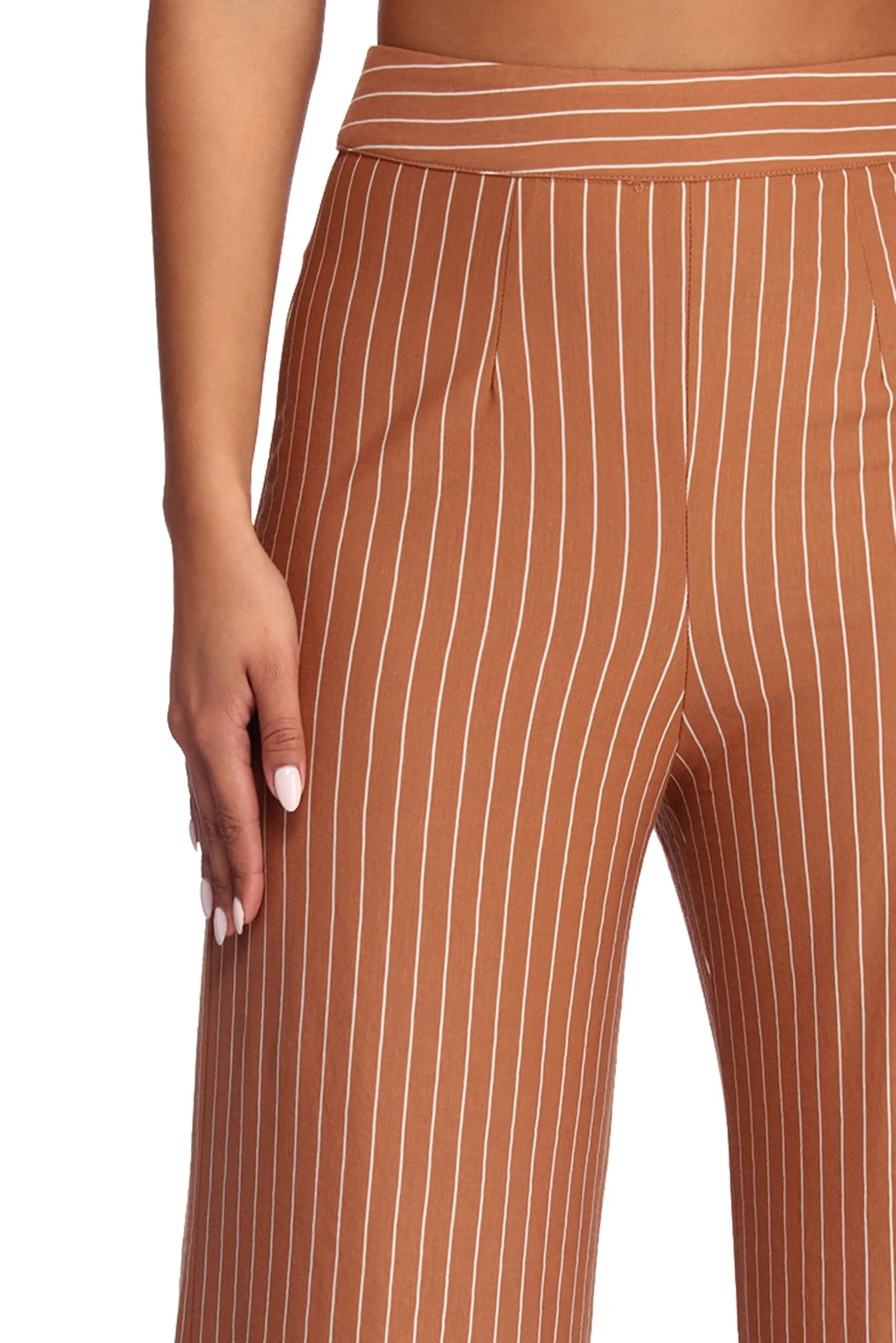 All About The Stripes Wide Leg Pants