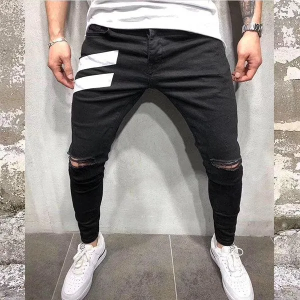 Amiri plain Black crested White jeans Trouser