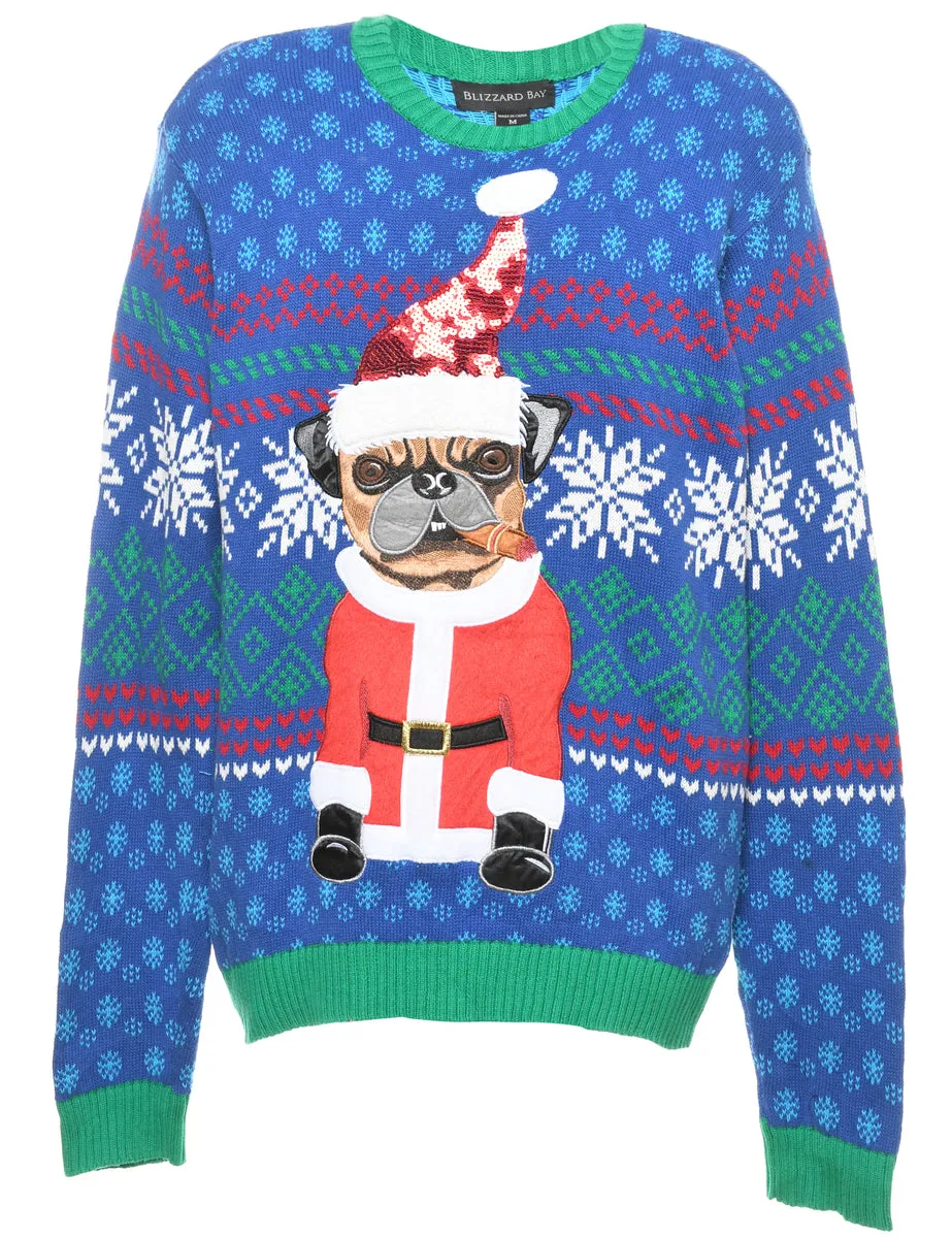 Animal Design Christmas Jumper - M