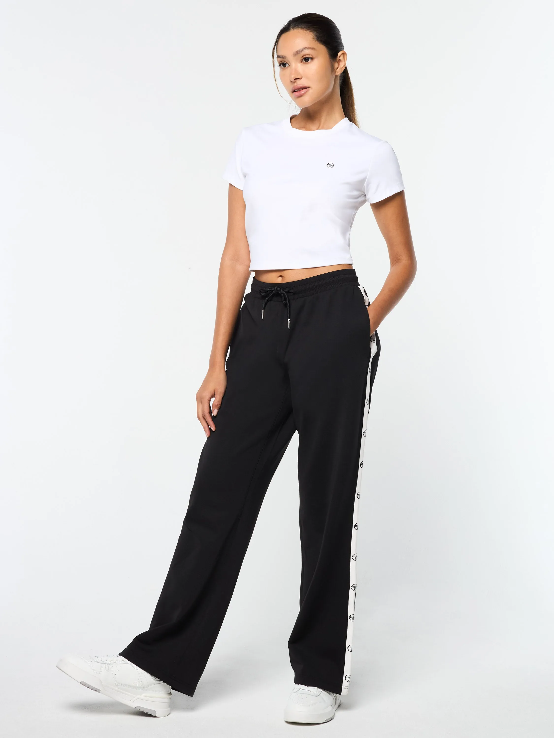 Ardea Straight Leg Track Pant- Black Beauty