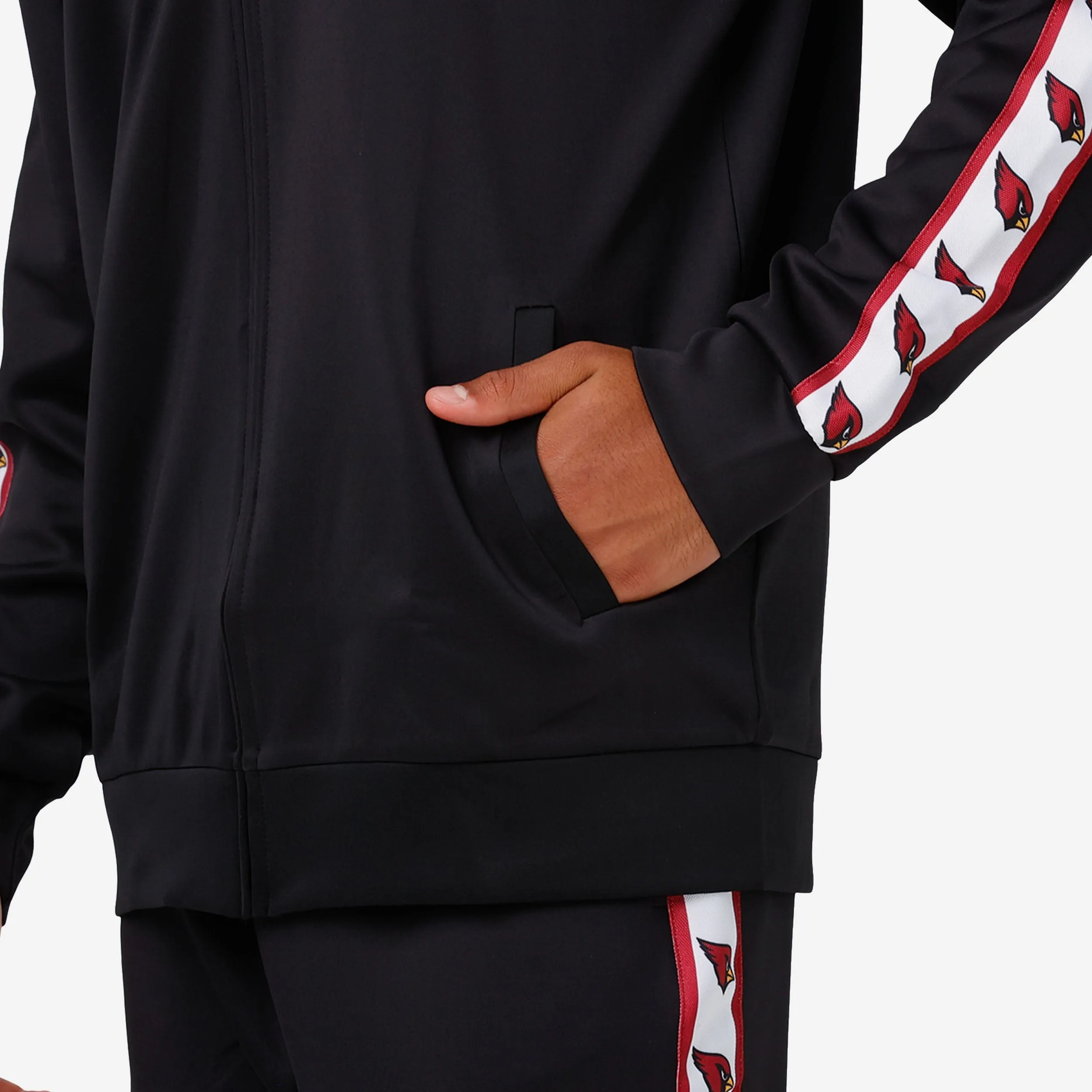 Arizona Cardinals Stripe Logo Track Jacket