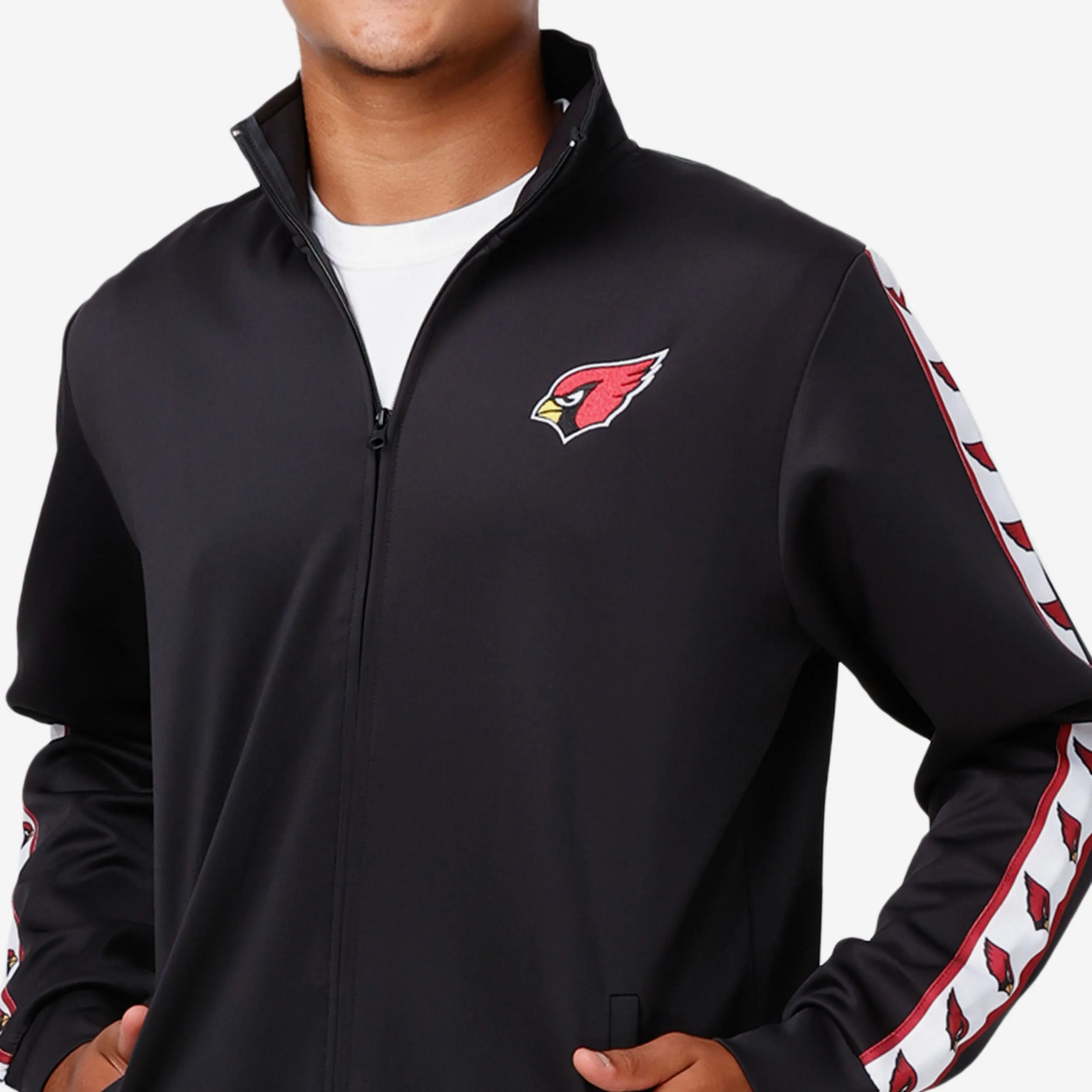 Arizona Cardinals Stripe Logo Track Jacket