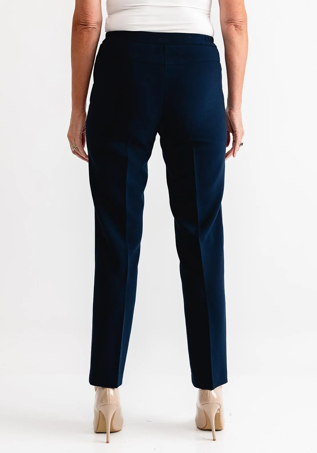 Avalon Sarah Slim Leg Trousers, Navy