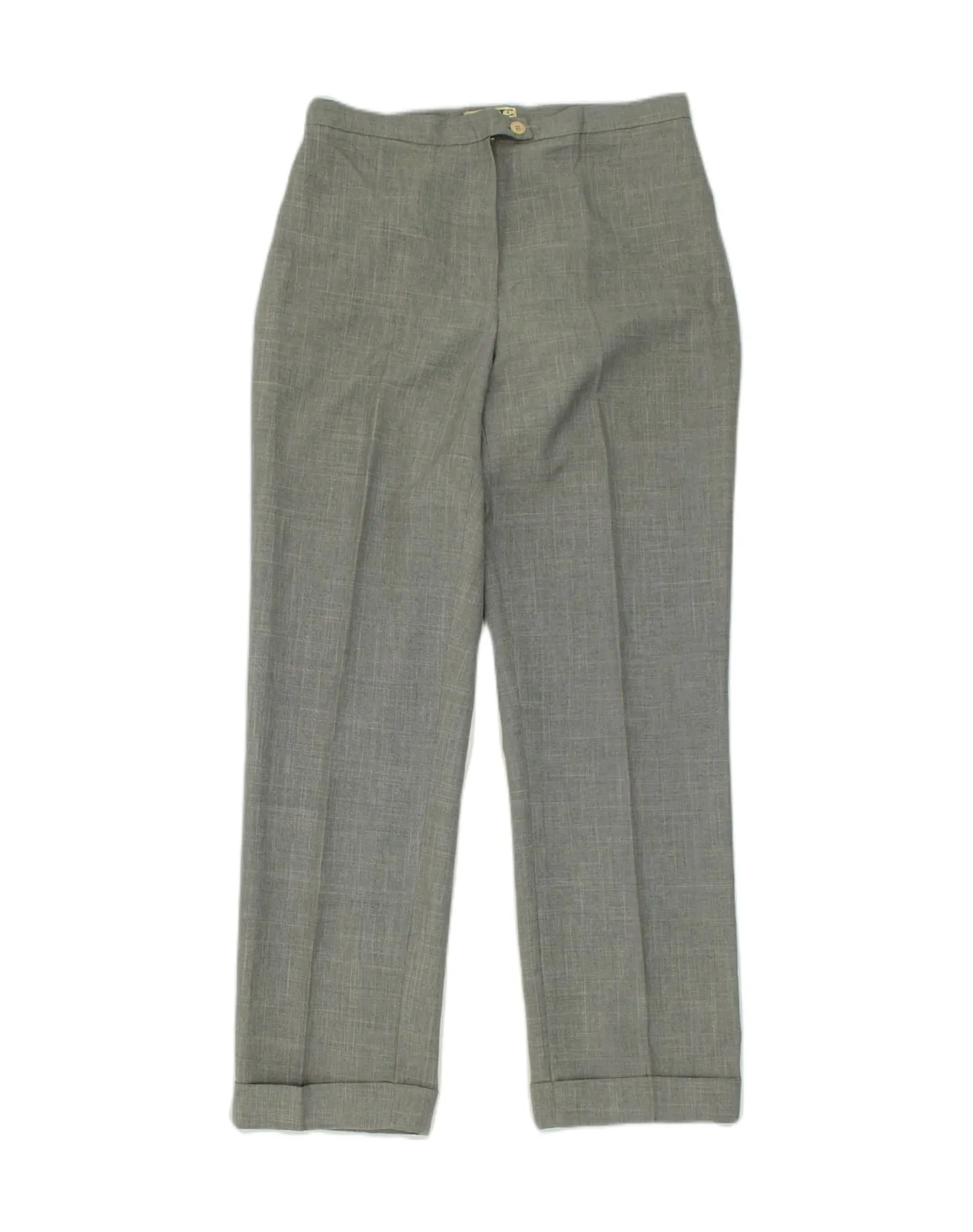 AVANT Womens Straight Casual Trousers IT 46 Large W30 L28 Grey Polyester