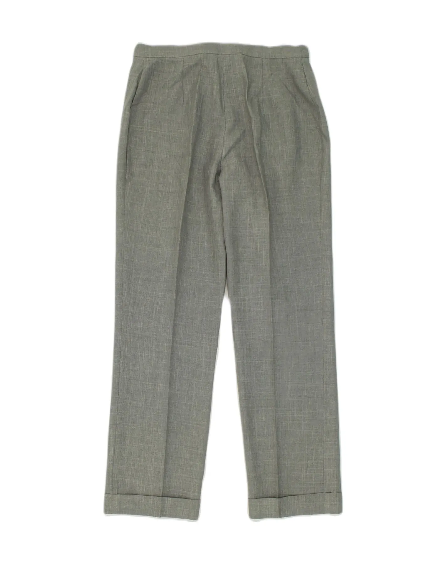 AVANT Womens Straight Casual Trousers IT 46 Large W30 L28 Grey Polyester