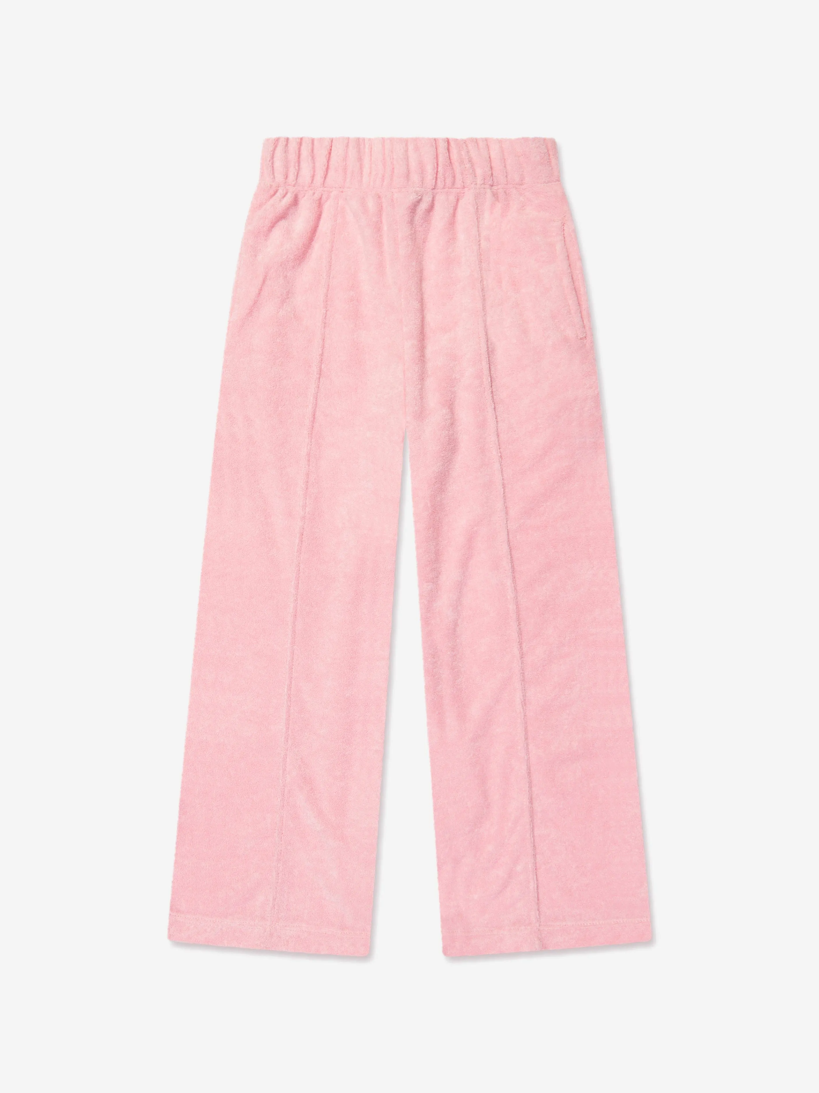 AY by AYLA Girls Towelling Flared Trousers in Pink