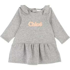 Baby Girls Grey Fleece Dress