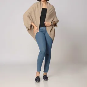 Beige Mid Length Cardigan PW2905