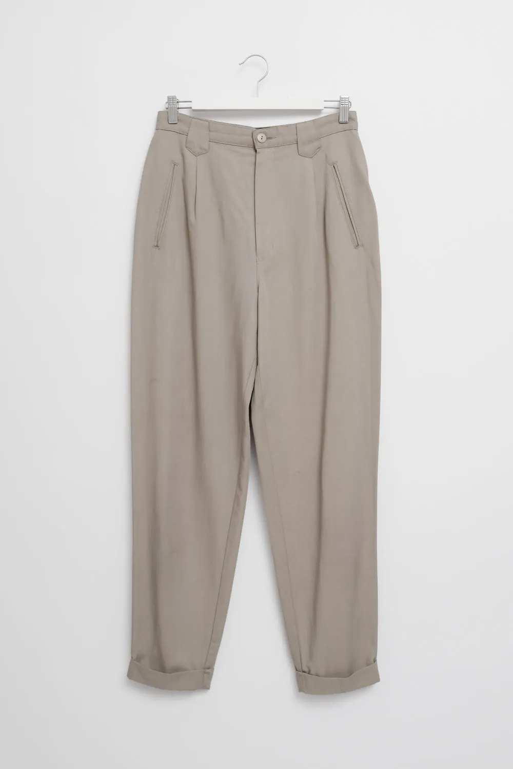 BEIGE PLEATED MAC VINTAGE PANTS