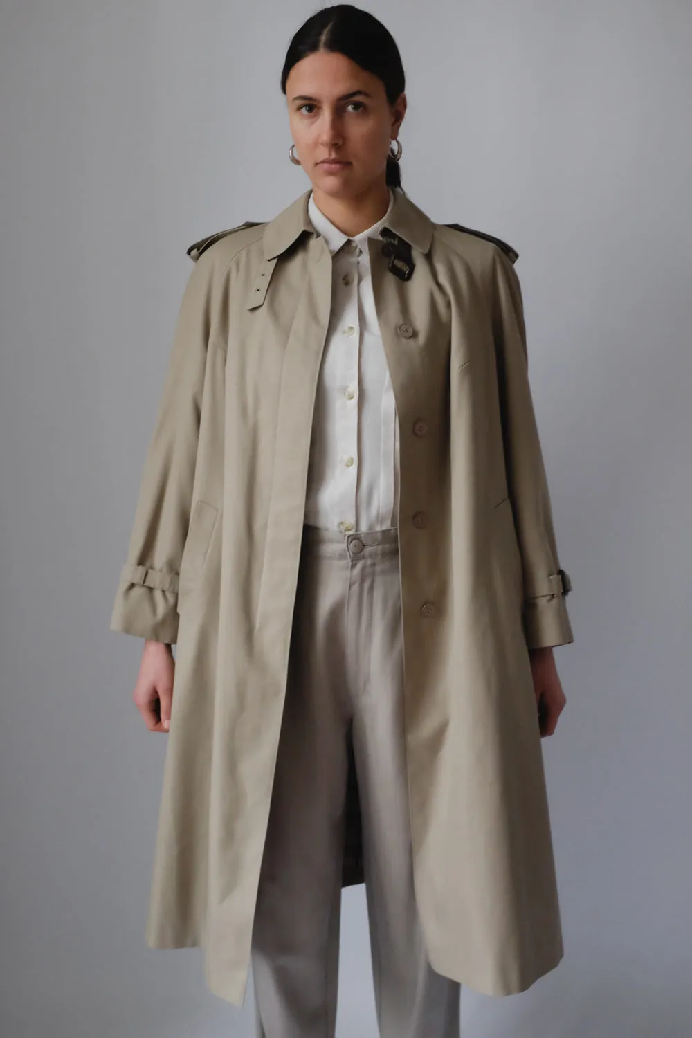 BEIGE PLEATED MAC VINTAGE PANTS